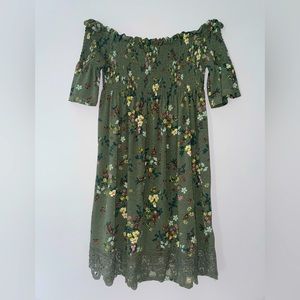 Green floral Xhilaration Mini Dress